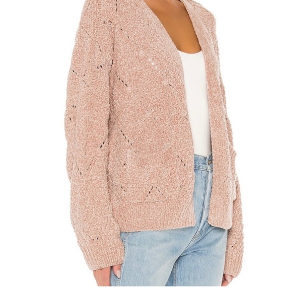 Tularosa Soft Tully Cardigan Plush Chenille Sweater - Picture 2 of 8